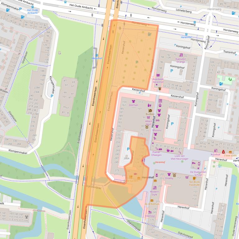 Kaart van postcodegebied 2402DP.