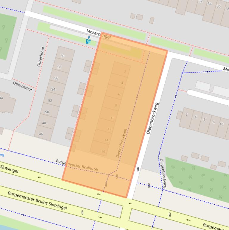 Kaart van postcodegebied 2402EA.