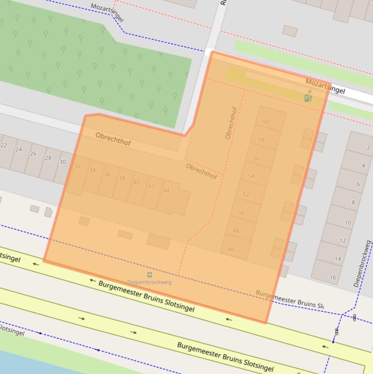 Kaart van postcodegebied 2402EC.