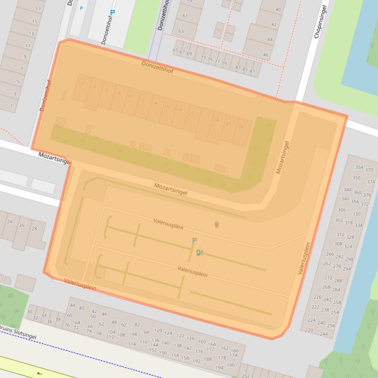 Kaart van postcodegebied 2402EK.