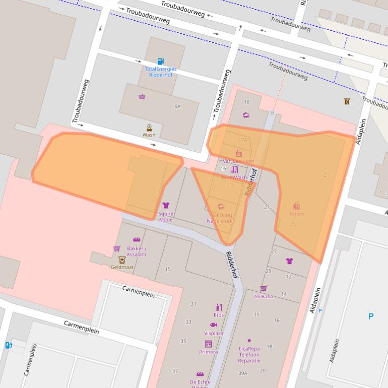 Kaart van postcodegebied 2402EM.