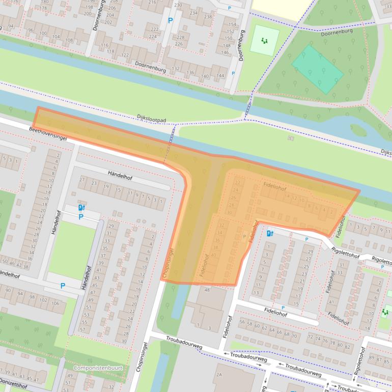 Kaart van postcodegebied 2402ES.