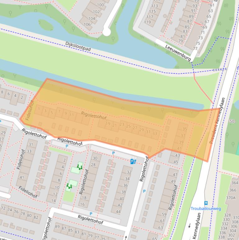 Kaart van postcodegebied 2402EV.