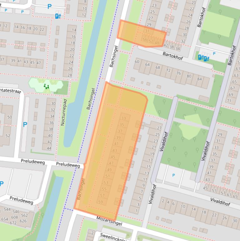 Kaart van postcodegebied 2402GB.