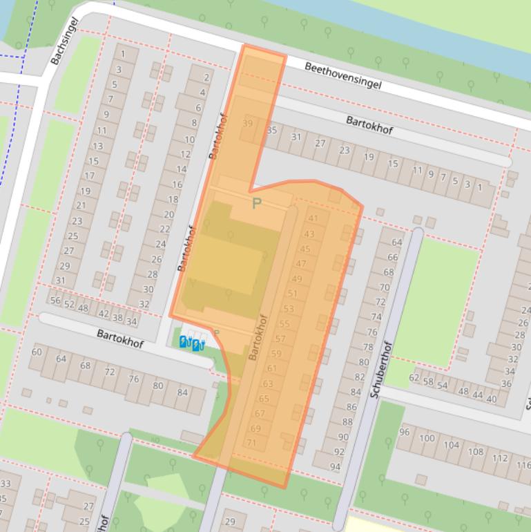 Kaart van postcodegebied 2402GD.