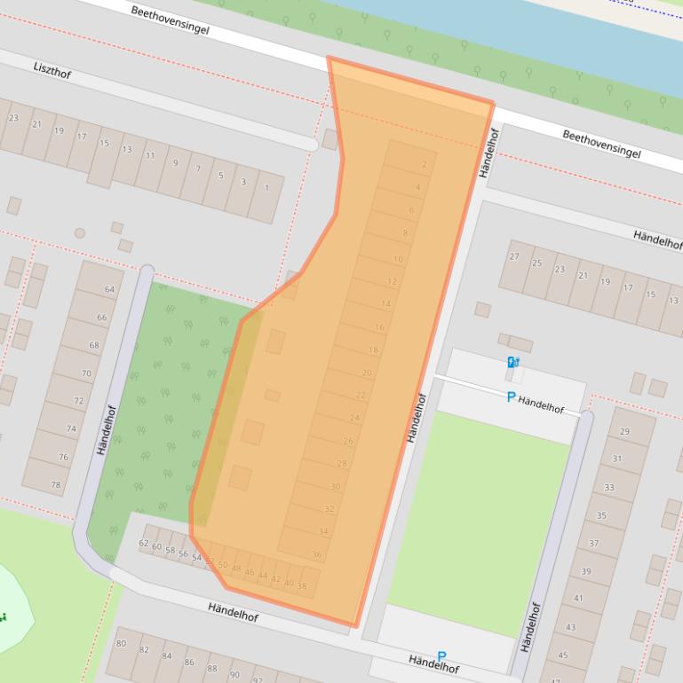 Kaart van postcodegebied 2402GW.