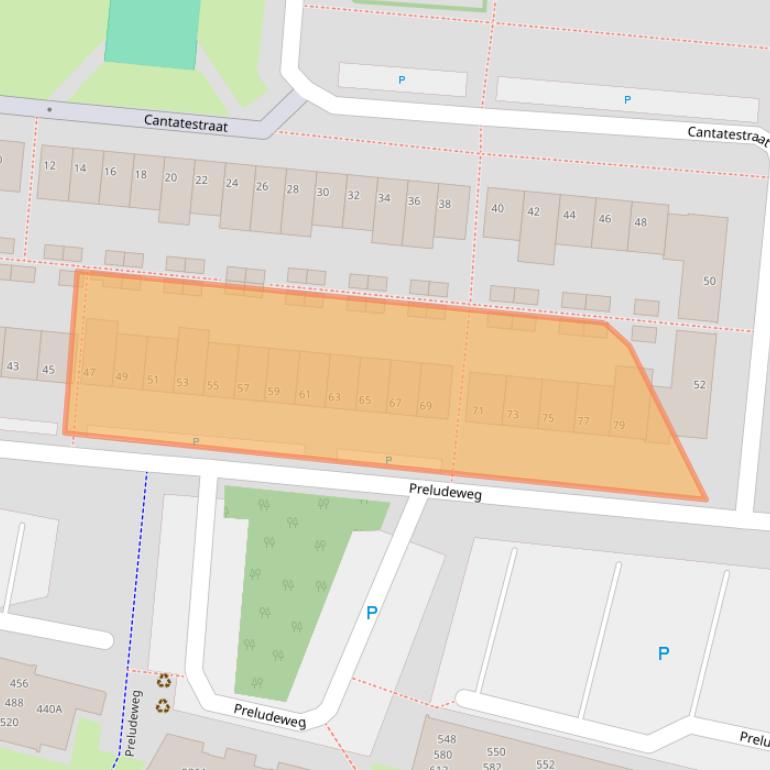 Kaart van postcodegebied 2402HC.
