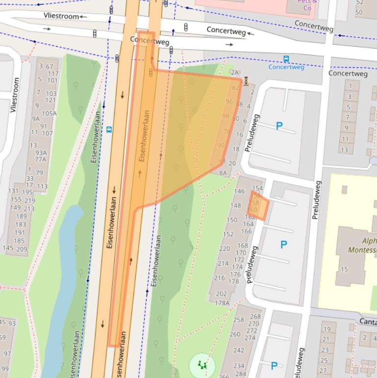 Kaart van postcodegebied 2402HE.