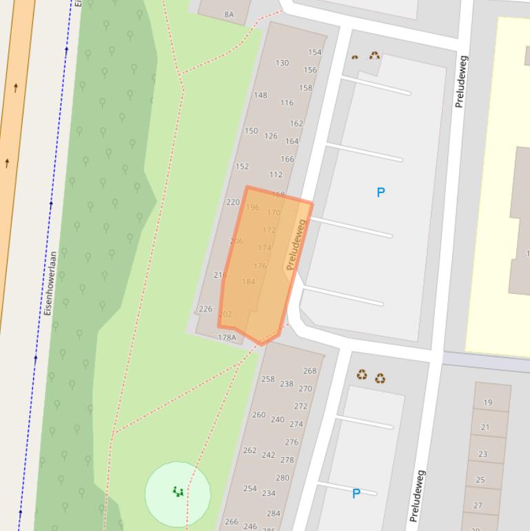 Kaart van postcodegebied 2402HH.