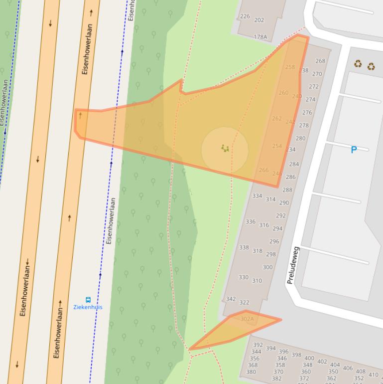 Kaart van postcodegebied 2402HK.