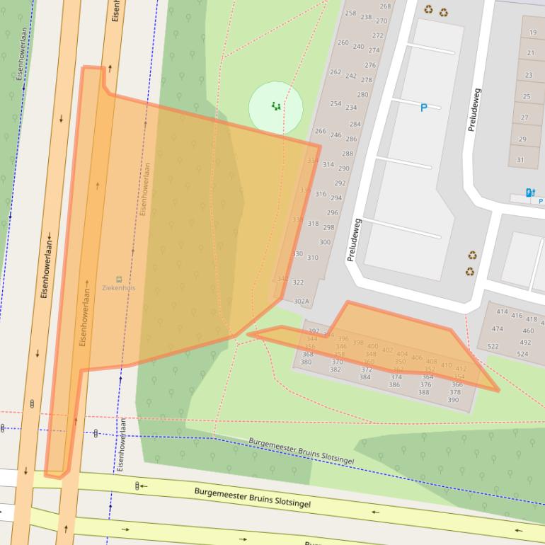 Kaart van postcodegebied 2402HM.