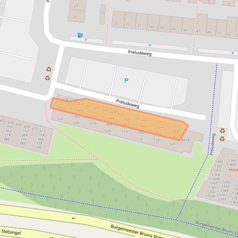Kaart van postcodegebied 2402HP.