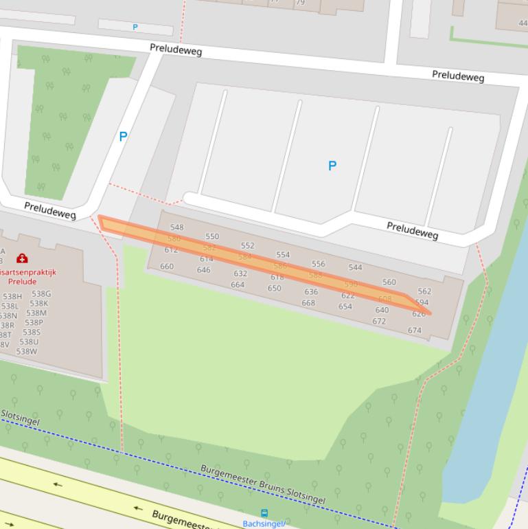 Kaart van postcodegebied 2402HT.