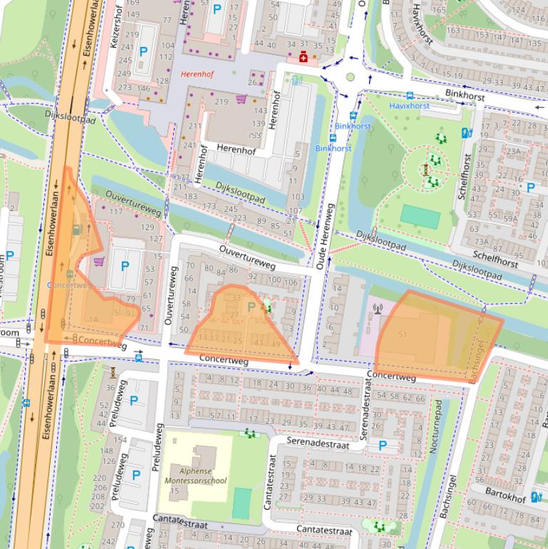 Kaart van postcodegebied 2402JG.