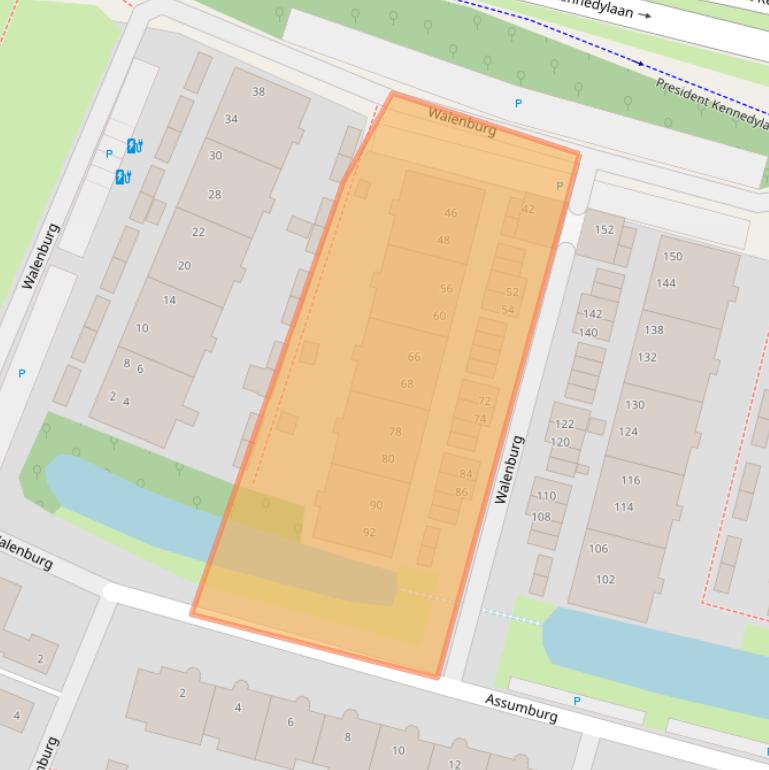 Kaart van postcodegebied 2402KB.