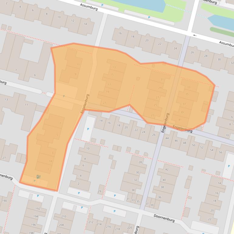Kaart van postcodegebied 2402KM.