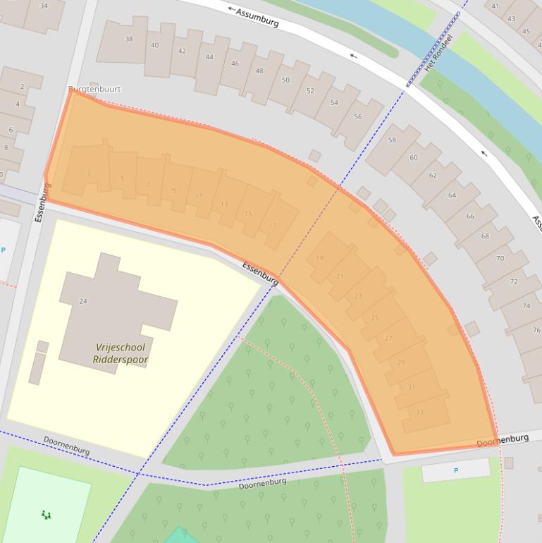 Kaart van postcodegebied 2402KR.