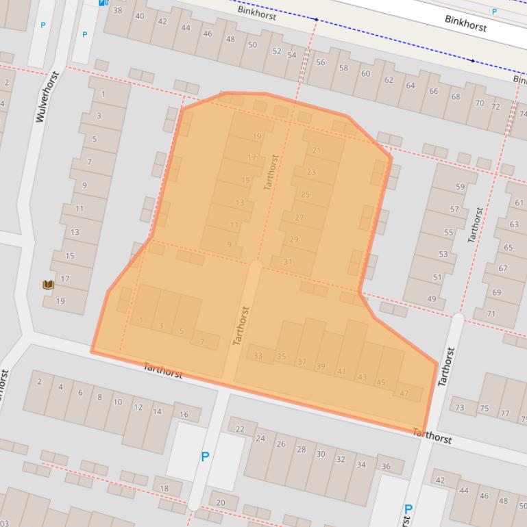 Kaart van postcodegebied 2402LK.