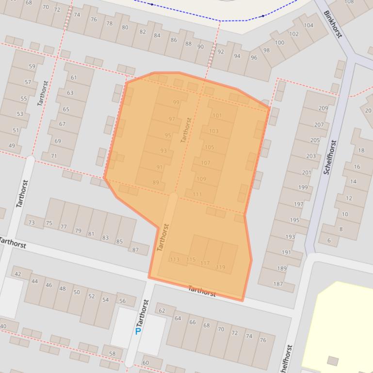 Kaart van postcodegebied 2402LM.