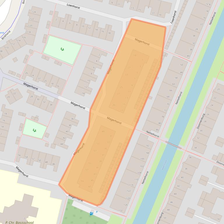 Kaart van postcodegebied 2402LR.