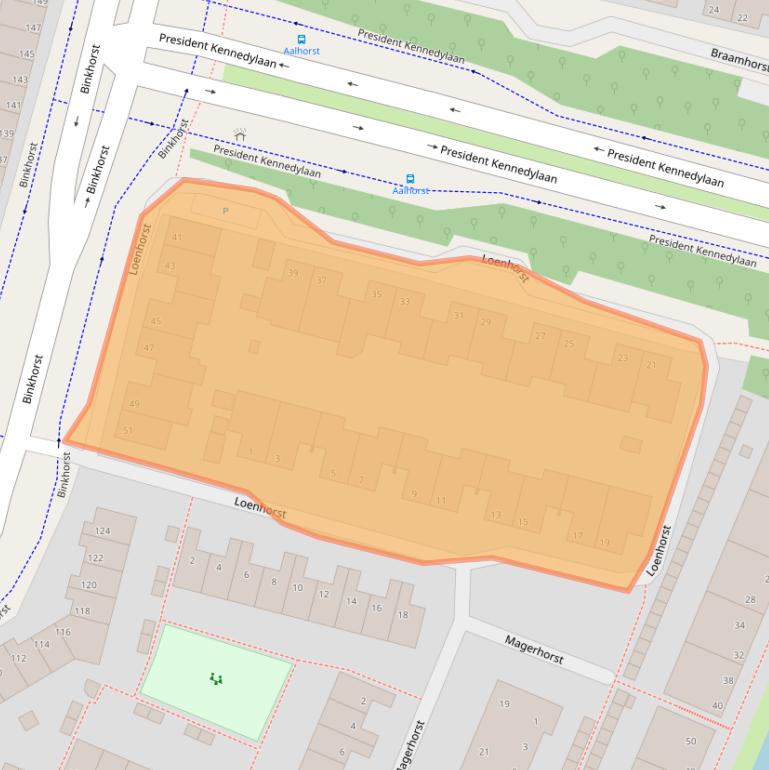 Kaart van postcodegebied 2402LV.