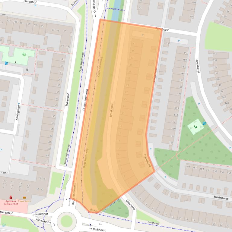 Kaart van postcodegebied 2402MH.