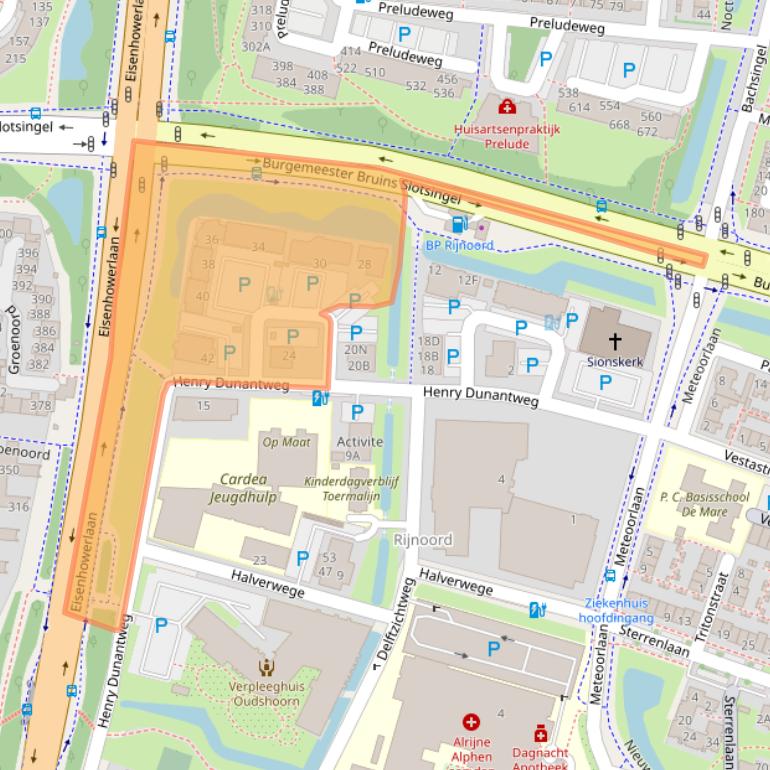 Kaart van postcodegebied 2402NR.