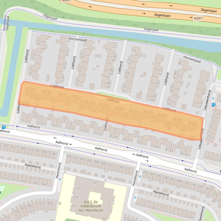 Kaart van postcodegebied 2402PN.