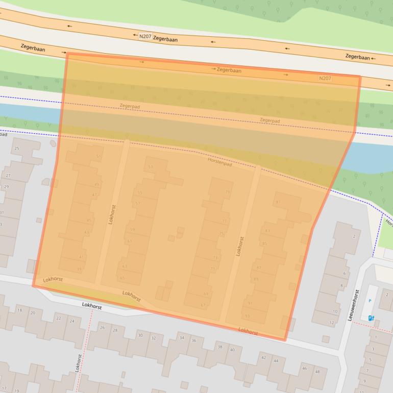 Kaart van postcodegebied 2402PR.