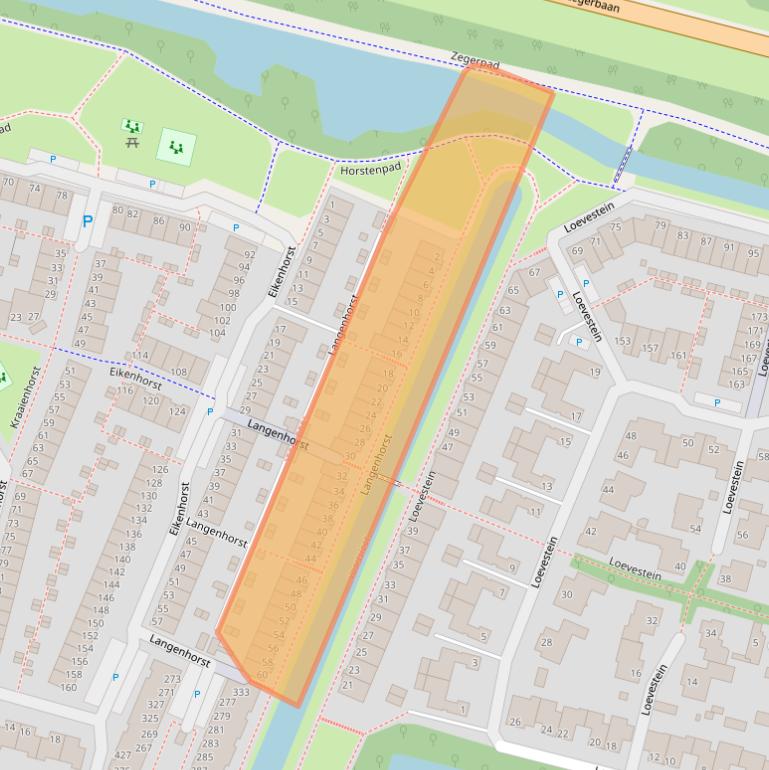 Kaart van postcodegebied 2402PX.