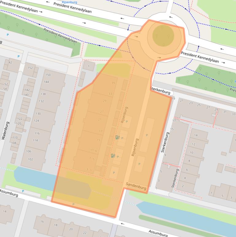 Kaart van postcodegebied 2402RA.