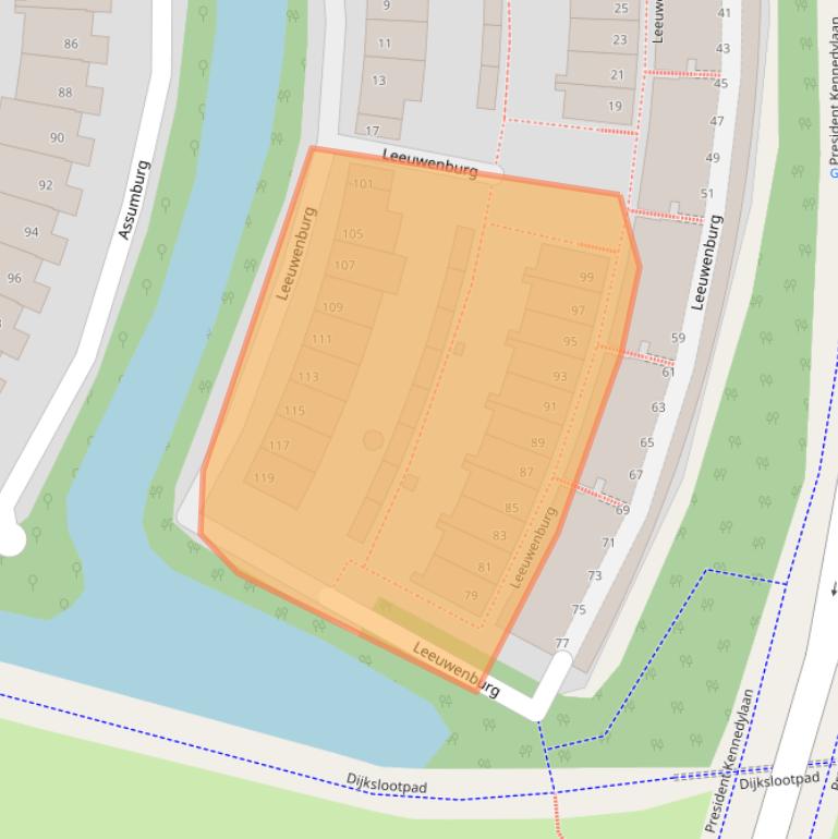 Kaart van postcodegebied 2402RM.