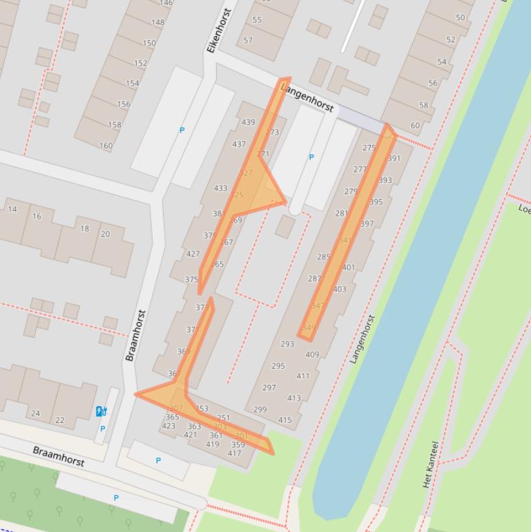 Kaart van postcodegebied 2402RW.