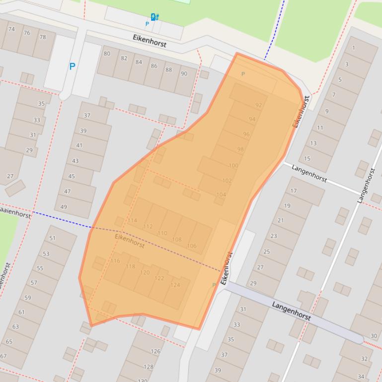 Kaart van postcodegebied 2402SH.