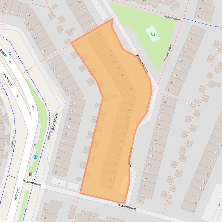 Kaart van postcodegebied 2402SM.