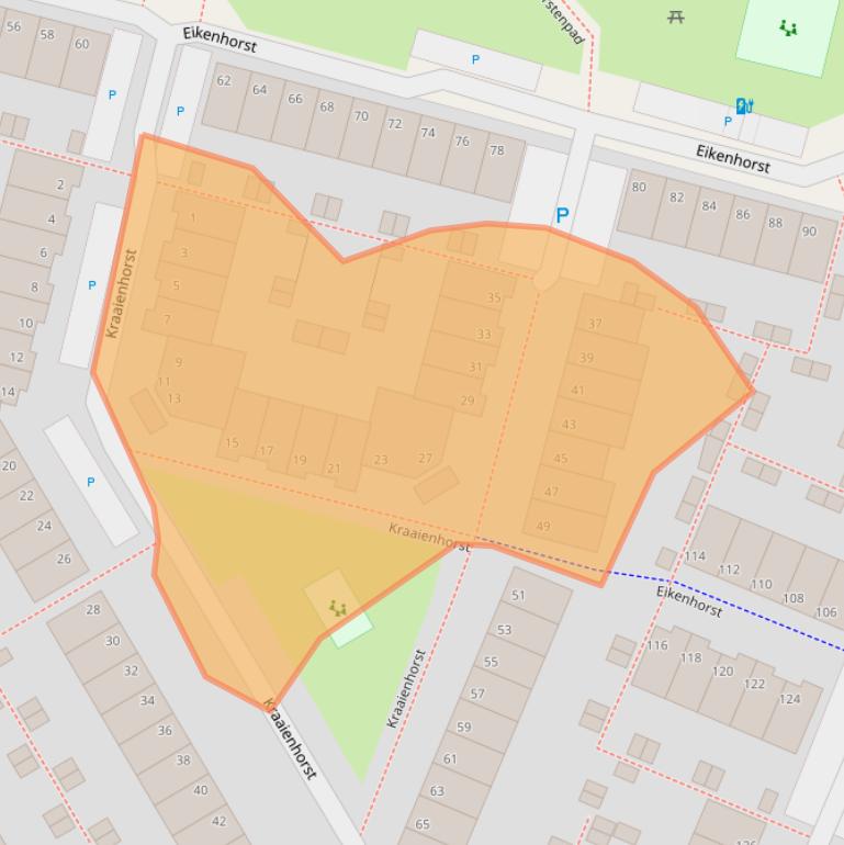 Kaart van postcodegebied 2402SN.
