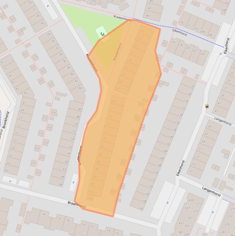 Kaart van postcodegebied 2402SP.