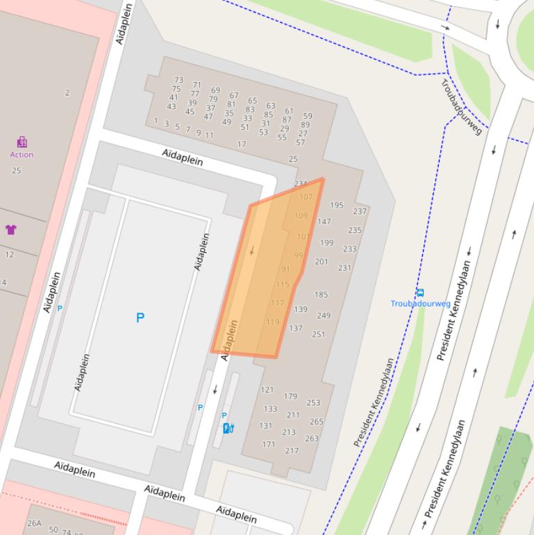 Kaart van postcodegebied 2402TA.