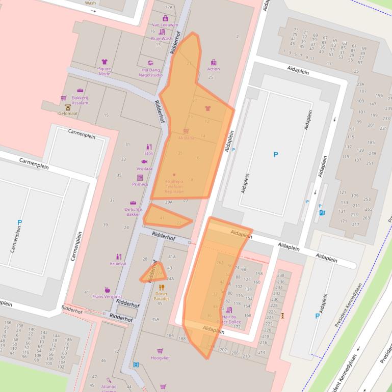 Kaart van postcodegebied 2402TG.