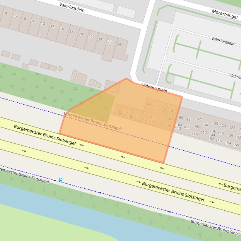 Kaart van postcodegebied 2402TM.
