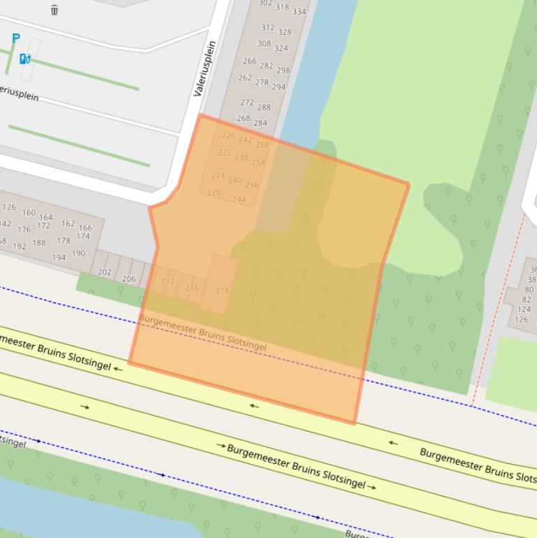 Kaart van postcodegebied 2402TS.
