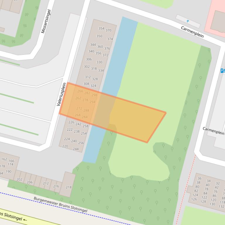 Kaart van postcodegebied 2402TT.