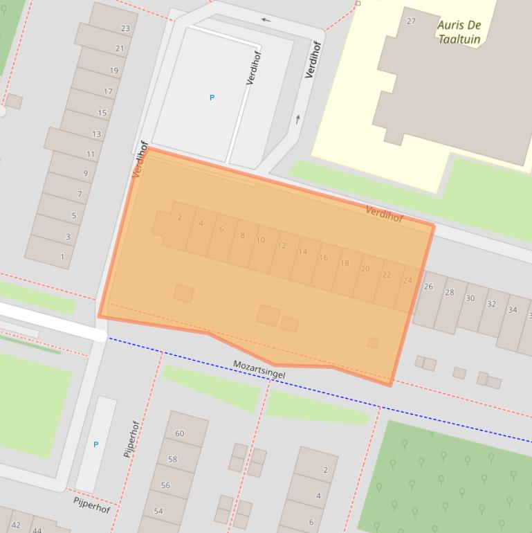 Kaart van postcodegebied 2402VB.