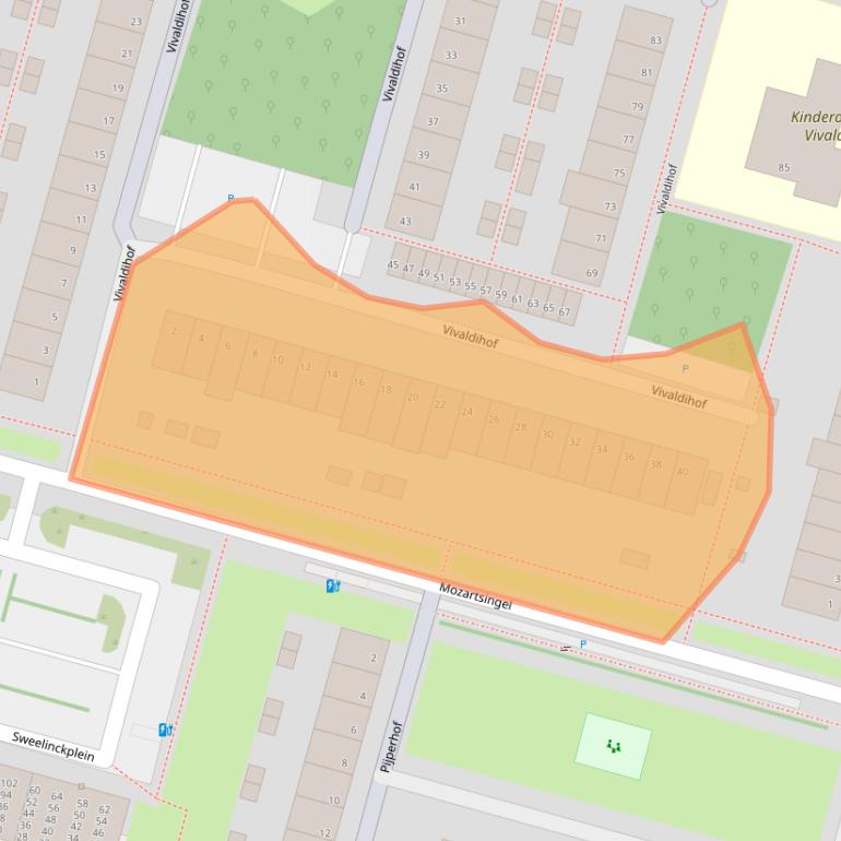 Kaart van postcodegebied 2402VG.