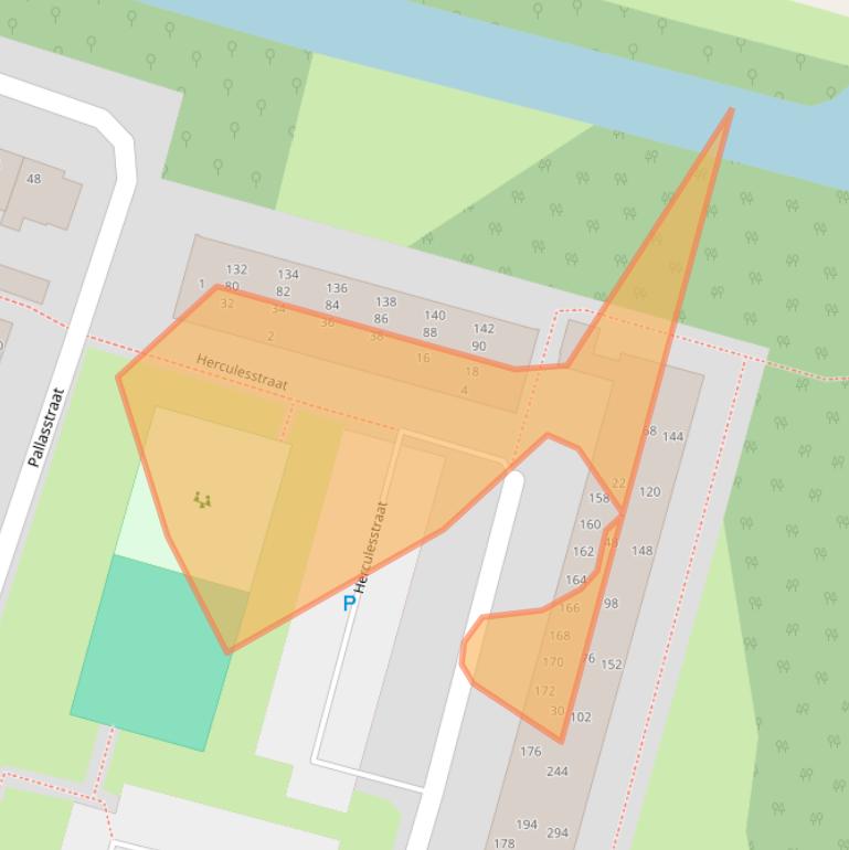 Kaart van postcodegebied 2402VS.