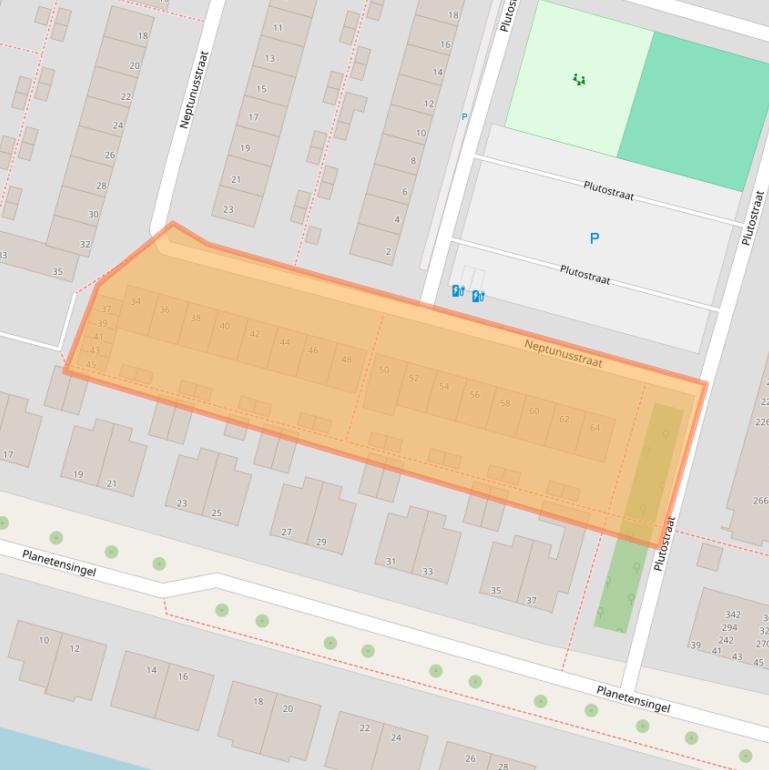 Kaart van postcodegebied 2402XC.