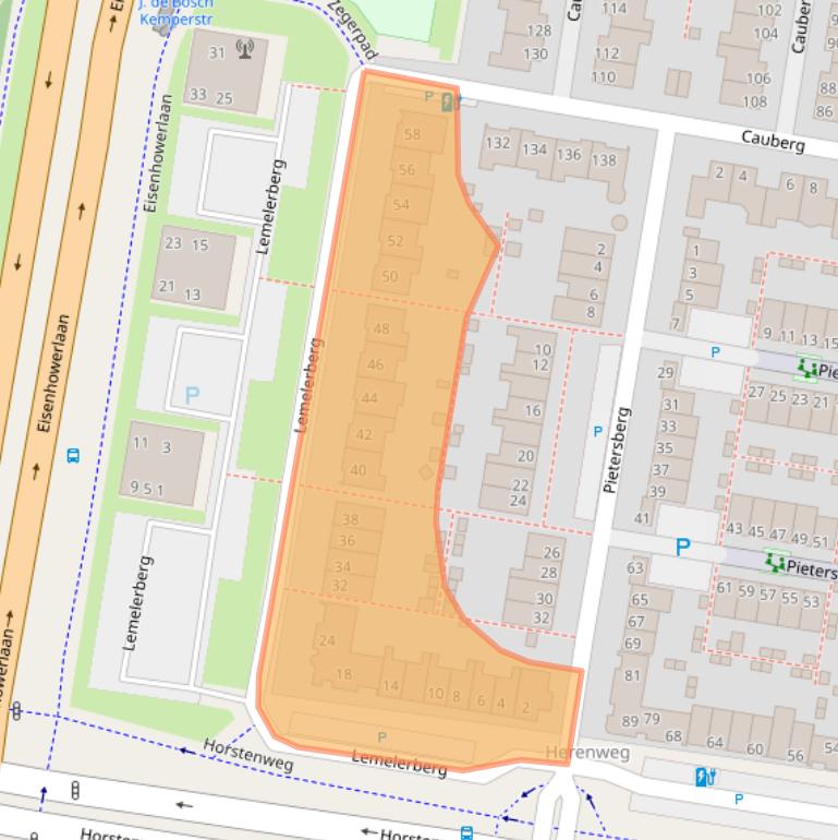 Kaart van postcodegebied 2402ZK.