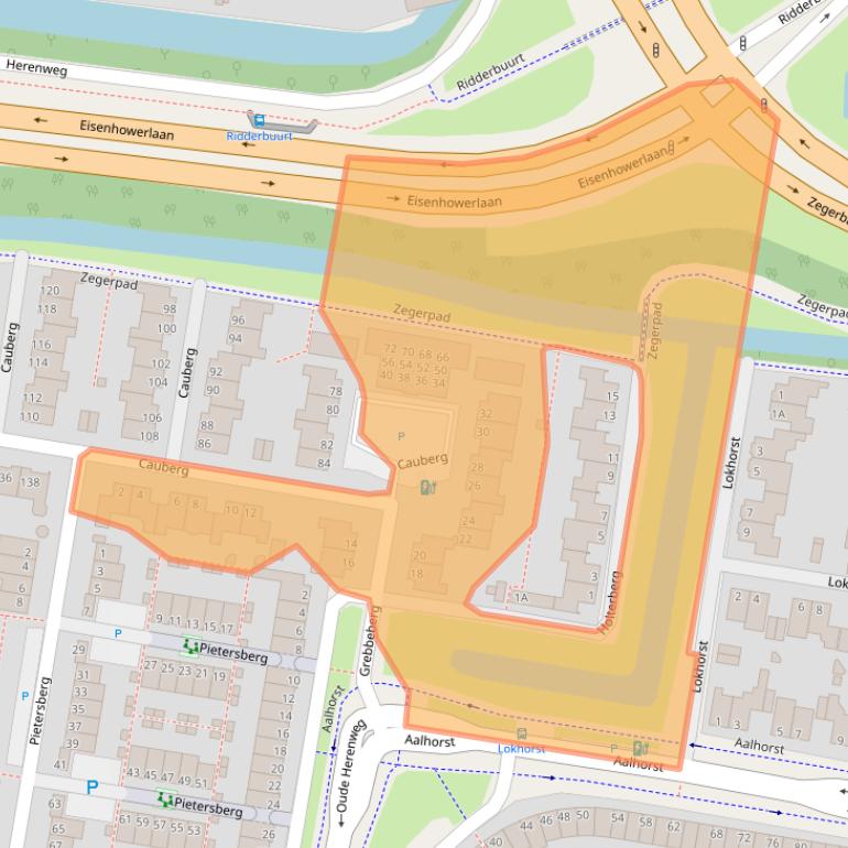 Kaart van postcodegebied 2402ZL.