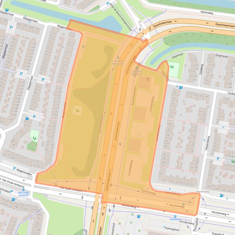Kaart van postcodegebied 2402ZN.