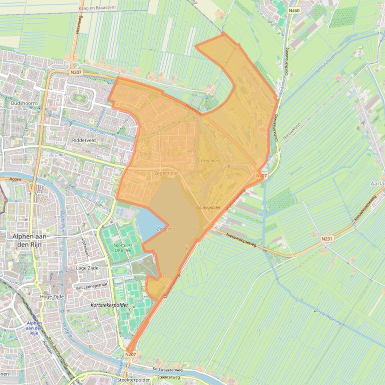 Kaart van postcodegebied 2403.